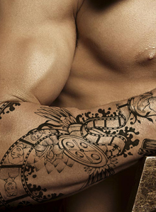 男生手臂炫酷纹身图片 手臂纹身手稿效果图